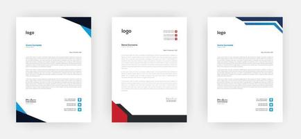 Creative letterhead   Elegant and minimalist style letterhead template design A4 sizes vector