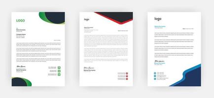 Creative letterhead   Elegant and minimalist style letterhead template design A4 sizes vector