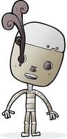 cartoon sad robot vector