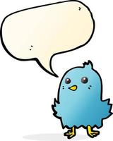 cartoon bird with speech bubble vector