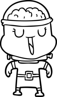 happy cartoon robot