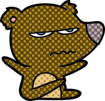 angry bear cartoon vector