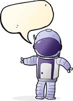 cartoon astronaut with speech bubble vector