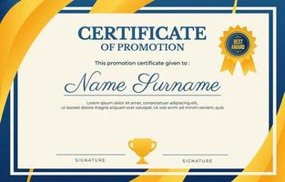 Promotion Career Certificate Template vector