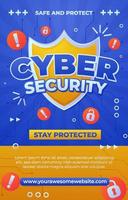 Cyber Security Circuit Poster vector