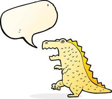 cartoon dinosaur with speech bubble vector