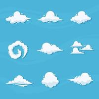 plantilla de conjunto de iconos de nube vector