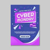 Cyber Monday Sale Poster Template vector