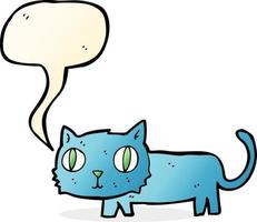 cartoon cat with speech bubble vector