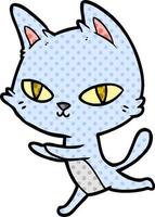 cartoon cat staring vector