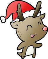 cartoon christmas reindeer vector