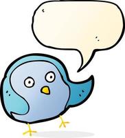 cartoon bird with speech bubble vector