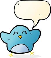 cartoon bird with speech bubble vector