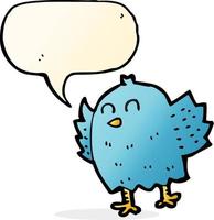 cartoon bird with speech bubble vector