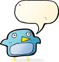 cartoon bluebird with speech bubble vector