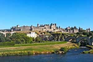 la ciudad medieval de carcassonne, departamento aude, francia, 2016 foto