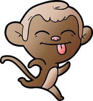 funny cartoon monkey vector