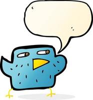 cartoon bird with speech bubble vector