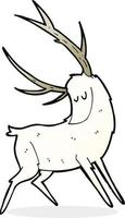 cartoon white stag vector