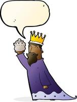 one of the three wise men with speech bubble vector