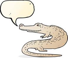 cartoon alligator with speech bubble vector