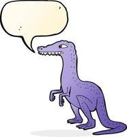 cartoon dinosaur with speech bubble vector