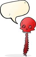 spooky cartoon sull and spine with speech bubble vector