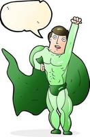 cartoon superhero with speech bubble vector