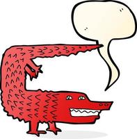 cartoon crocodile with speech bubble vector