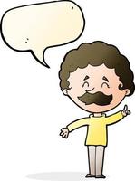 cartoon man with idea with speech bubble vector