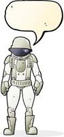 cartoon astronaut with speech bubble vector