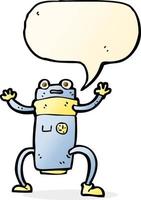 cartoon robot with speech bubble vector