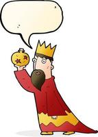 one of the three wise men with speech bubble vector