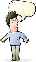 cartoon surprised man with speech bubble vector