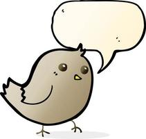 cartoon bird with speech bubble vector