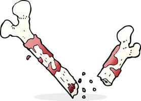 gross broken bone cartoon vector