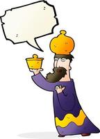 one of the three wise men with speech bubble vector