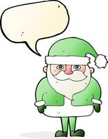 cartoon santa claus with speech bubble vector