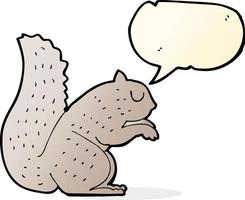 cartoon squirrel with speech bubble vector