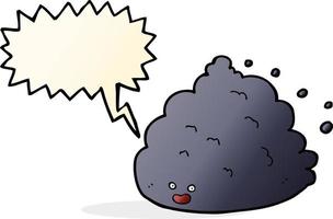 cartoon cloud character with speech bubble vector