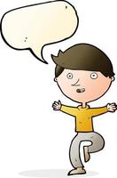 cartoon excited man with speech bubble vector