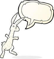 cartoon rabbit with speech bubble vector