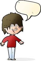 cartoon excited man with speech bubble vector