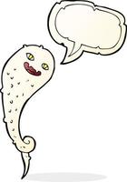 cartoon spooky ghost with speech bubble vector