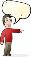 cartoon angry man pointing with speech bubble vector