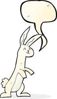 cartoon rabbit with speech bubble vector