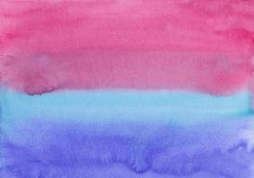 Watercolor pink and blue background texture. Watercolour colorful backdrop. Stains on paper, hand painted. photo