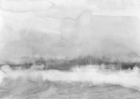 Watercolor gray background. Hand painted black and white texture. Monochrome wallpaper. Abstract landscape photo