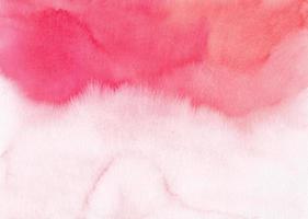 Watercolor coral ombre background texture. Red gradient backdrop. photo