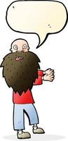 cartoon bearded old man with speech bubble vector